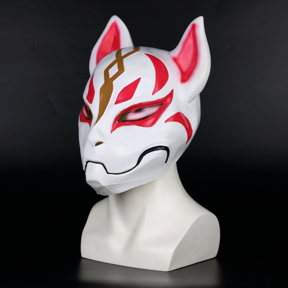 Game Fortnite Fox Drift Mask Cosplay Fox Latex Helmet Halloween Costume ...