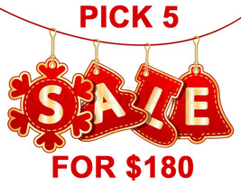 FRI-SUN FLASH HOLIDAY OFFER PICK ANY 5 FOR $180 BEST OFFERS DISCOUNT MAGICK  - $180.00