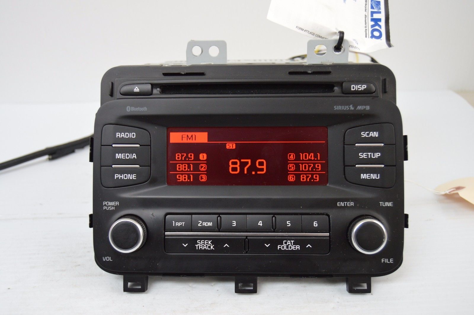 2014 2015 Kia Optima Radio Cd Player MP3 Sirius 96170-2TBA0CA TESTED ...