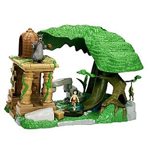 Disney's JUNGLE BOOK Playset with Light Up Cave and Mowgli, Baloo and