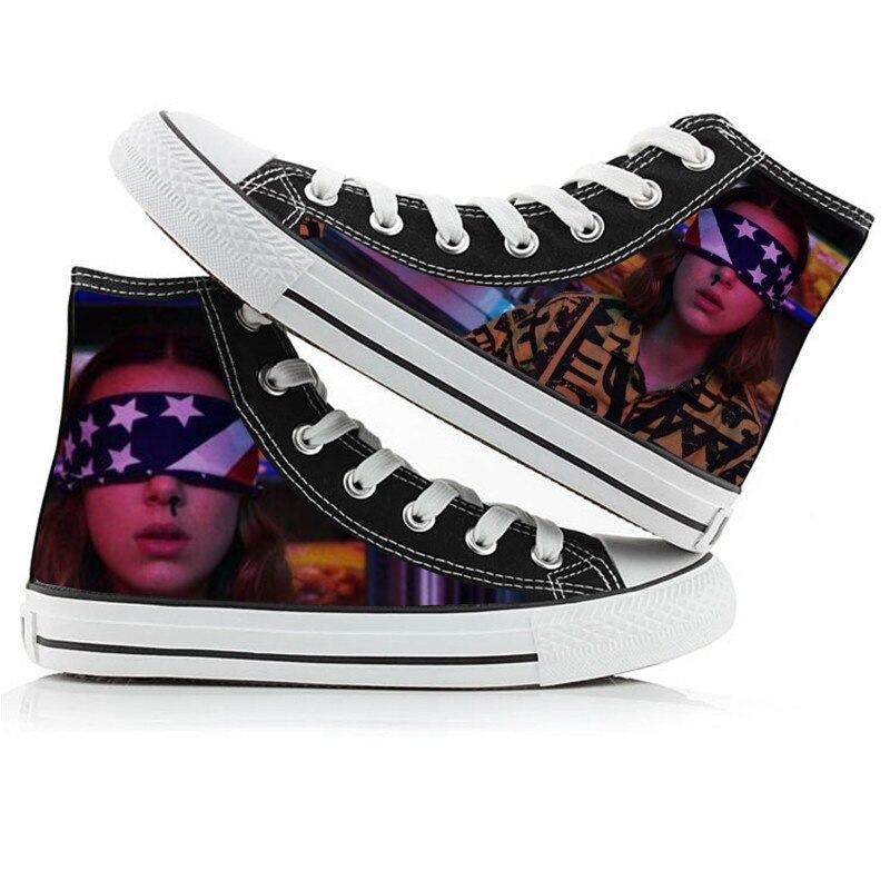 Stranger Things Joyce Eleven Mike High-top Print Canvas Shoes Male And Female Co