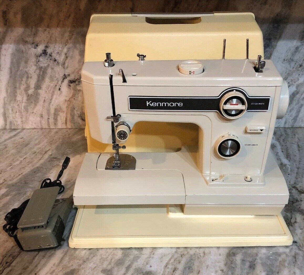 Kenmore Sears Model 148.15210 Sewing Machine W Case & Foot Pedal-RARE ...