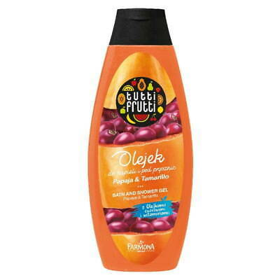 Farmona Tutti Frutti Bath Shower Oil Papaya & Tamarillo Reduce Cellulite 425ml