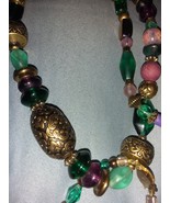 Multicolored bead necklace &amp; bracelet pre-owned - $14.00