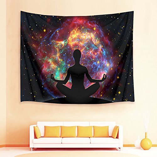 HVEST Zen Meditation Tapestry Yoga Space Wall Hanging Psychedelic