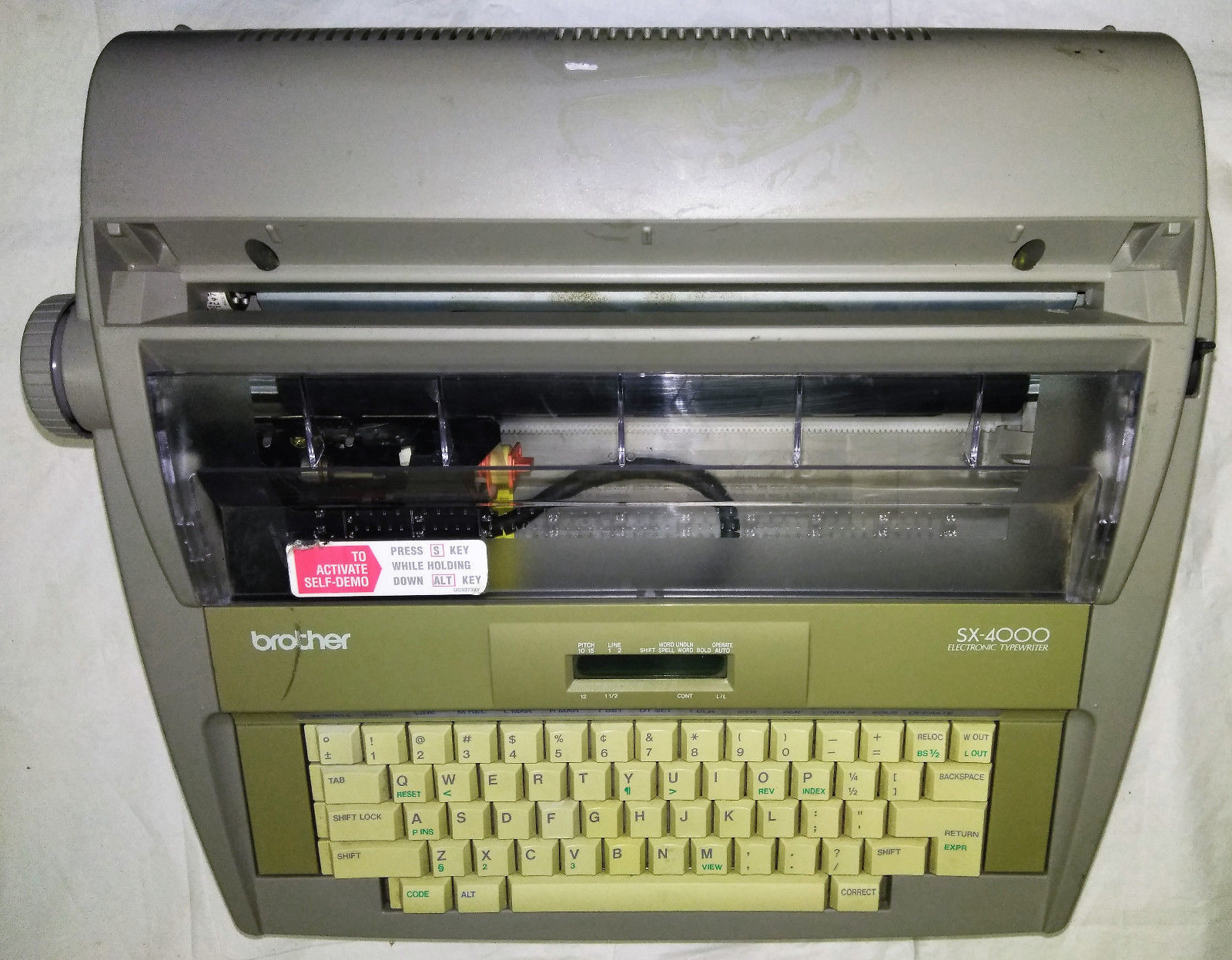 Electronic Typewriter Vintage Brother SX4000 Portable Office Word