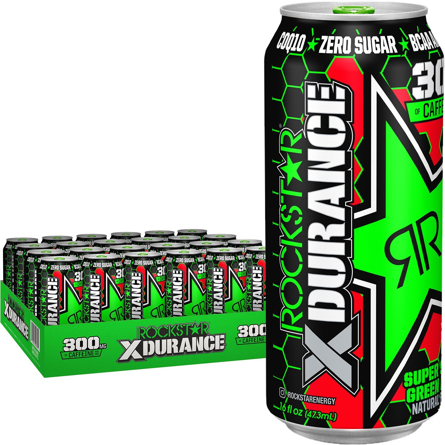 Rockstar Energy XDurance Super Sours Green Apple (16oz / 24pk ...