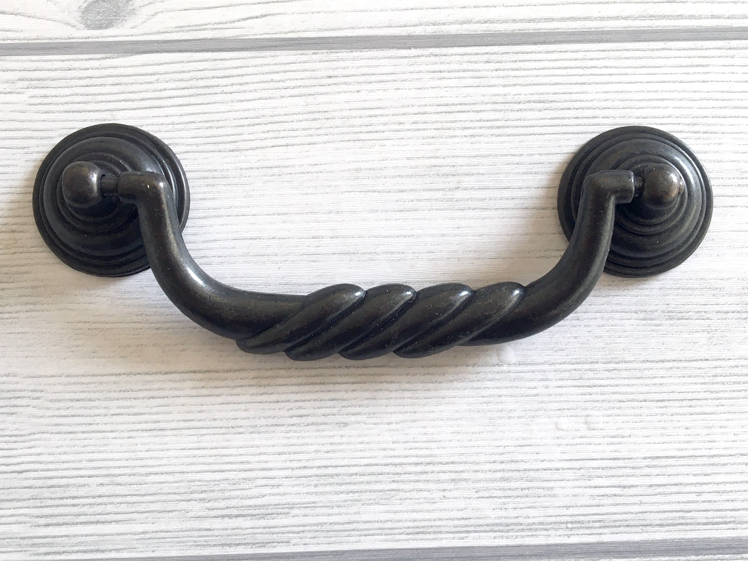 4.5" Bail Dresser Pull Drop Drawer Handles Pulls Dark Antique
