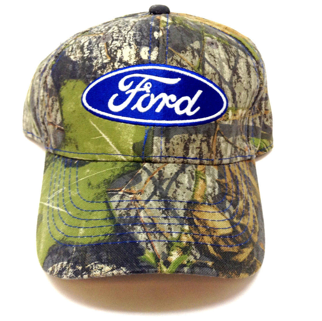 FORD LOGO MOSSY OAK CAMO ADJUSTABLE HAT CAP CURVED BILL CAMOUFLAGE ...