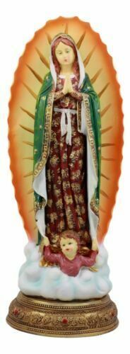 Large Blessed Virgin Our Lady of Guadalupe Statue 16.25Tall Holy Mother Mary