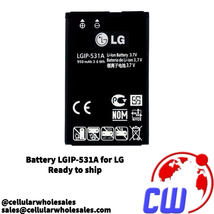 New LG Battery LGIP-531A 950mA/3.6WH. Li-Ion battery 3.7V. Retail/wholesale - $0.01