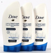 3 Bottles Dove 8.45 Oz 1/4 Cream Moisturized Caring Hand Wash