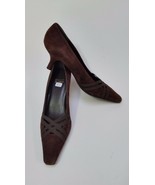 Stuart Weitzman Womens Shoes Low Heels Pumps Square Toe Brown Size 8 M - $51.13