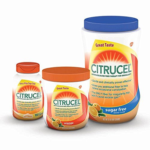 Citrucel Powder Orange Flavor Fiber Therapy for Occasional Constipation