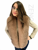 Fox Fur Boa 63' (160cm) Saga Furs Light Brown Fur Collar Big And Royal Scarf image 2