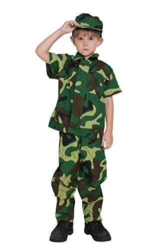 Jason Party Boys Army Costumes Camo Costumes for Kids shortforest 10-12 ...