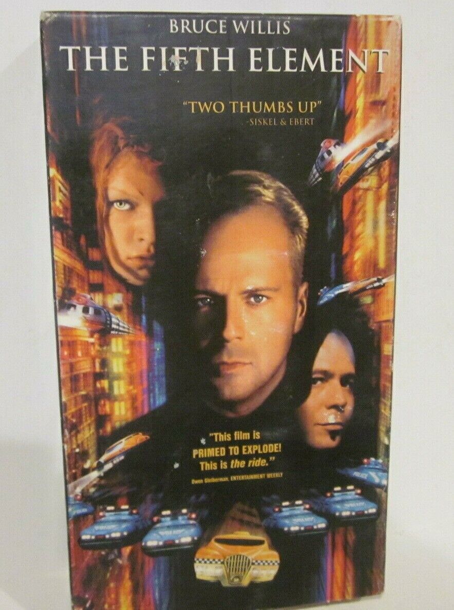 The Fifth Element (VHS, 1997) Tape Movie Bruce Willis Gary Oldman Ian ...