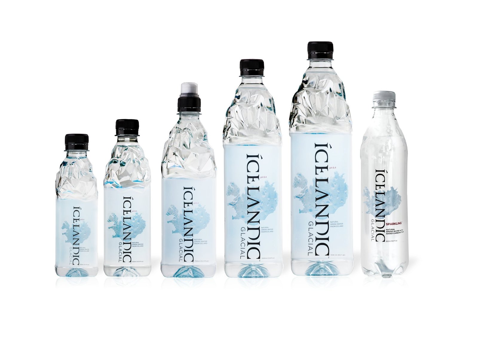 Icelandic Glacial Sparkling Water, 500 Milliliter, 24 Count Unflavored