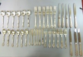 Vintage Alvin Sterling Silver Chateau Rose Flatware Set 38pcs 3.22lbs - $2,970.00