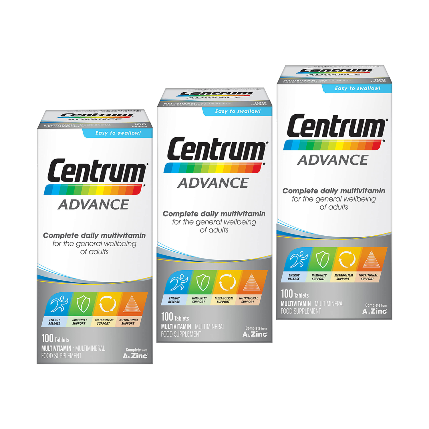 Centrum ADVANCE (100 Tablets) Complete A to Zinc Daily Multi Vitamins