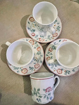 English China Churchill 8 Pc Cups &amp; Saucers Staffordshire England Floral - $36.00