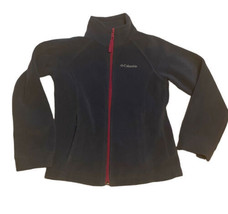 Columbia Sportswear Girl's Fleece Jacket Blue With Pink Zipper, Small Full Zip - $14.99
