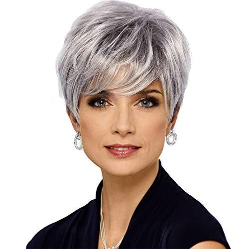Haircube Pixie Cut Human Hair Wigs For Women Pretty Short Gray Wigs For White Wo Wigs And Hairpieces