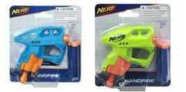 Nerf N-Strike NanoFire Includes Blaster & 3 Darts Compact Size Blue Or Green - $14.39