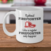 Firefighter retirement gift mug Retired firefighter like a regular only happier - £15.46 GBP