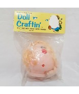 Doll Head Fat Boy with Hands 3 1/4&quot; Old Stock Doll Craftin&#39; 161-91 Blond... - $11.00