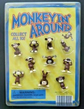 Vintage Monkeyin&#39; Around Gumball Vending Machine Charms Header Display C... - $39.59