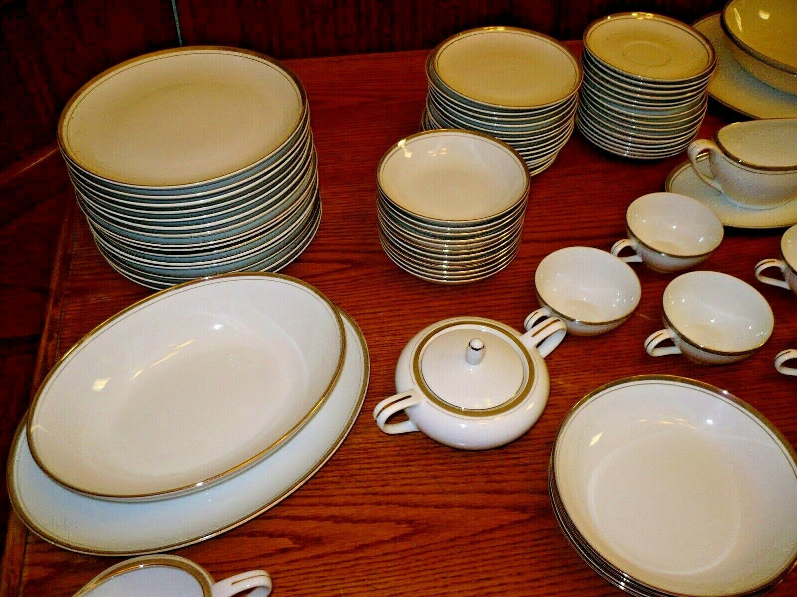 Royalton China Co Translucent Porcelain Singapore 91 Piece Set White W