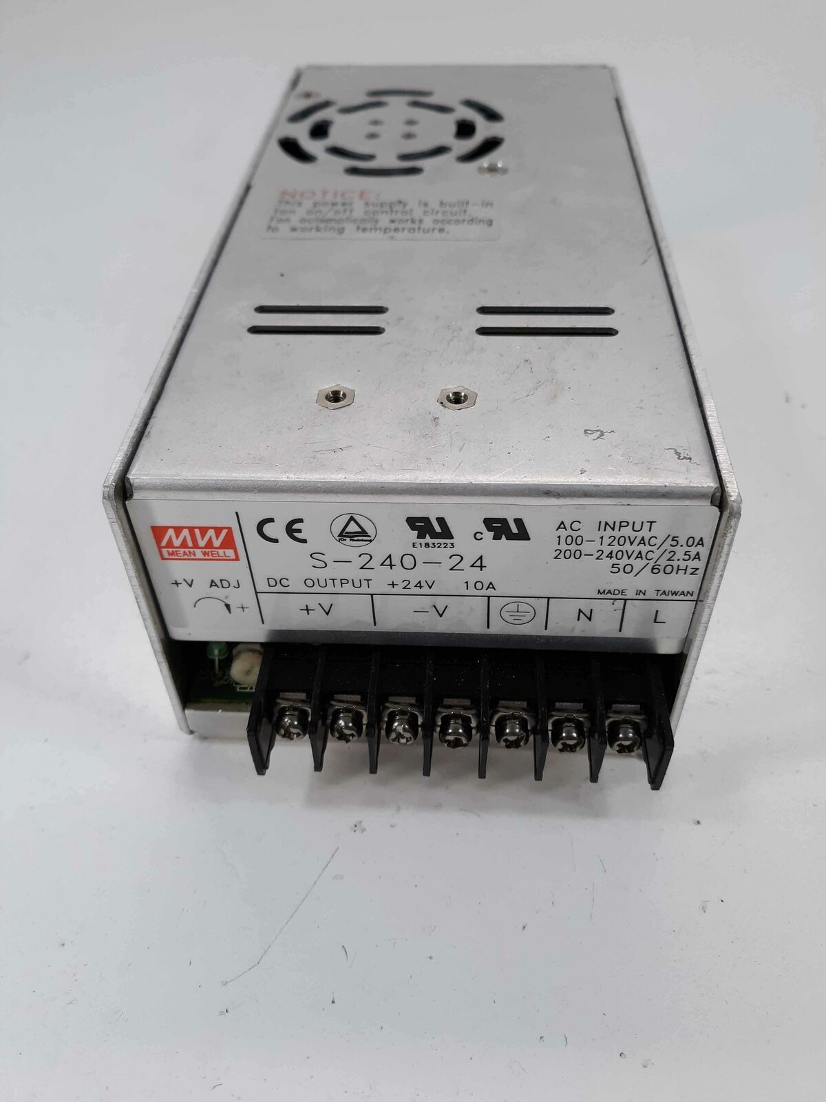 Mean Well S24024 24V 10A Single Output Switching Power Supply