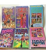 Lot of 6 Richard Simmons VHS Workout Tapes Sweat Shout Dance Disco Tone ... - $22.76