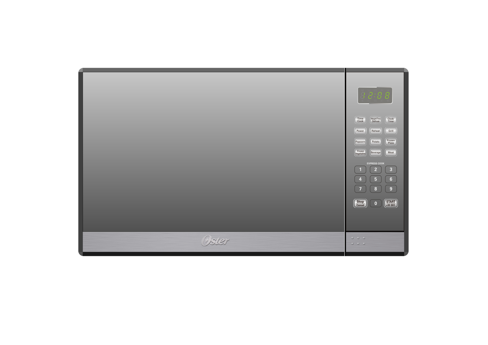 Oster 1.3 Cu. Ft. Stainless Steel with Mirror Finish Microwave Oven