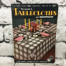 The Newest In Tablecloths And Bedspreads Clarks Pattern Book No. 235 VTG 1953 - $19.79