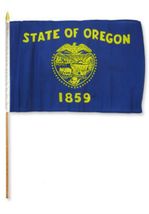 12x18 12"x18" State of Oregon Stick Flag wood Staff - $7.88+