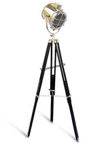 NauticalMart Collectible Vintage Floor Searchlight With Black Tripod Stand image 3