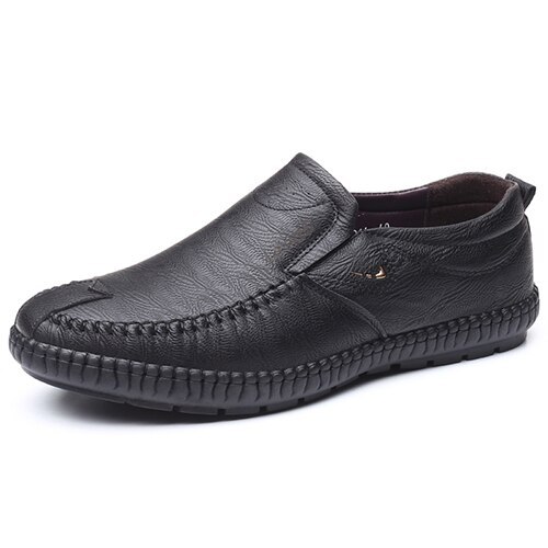Super Comfortable Leather Shoes Men Casual Dress Shoe Soft Leather Slip-On Loafe