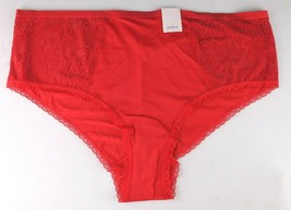 Auden Smooth Micro Cheeky Soft Silky 4X (28-30) Plus Underwear Ripe Red 