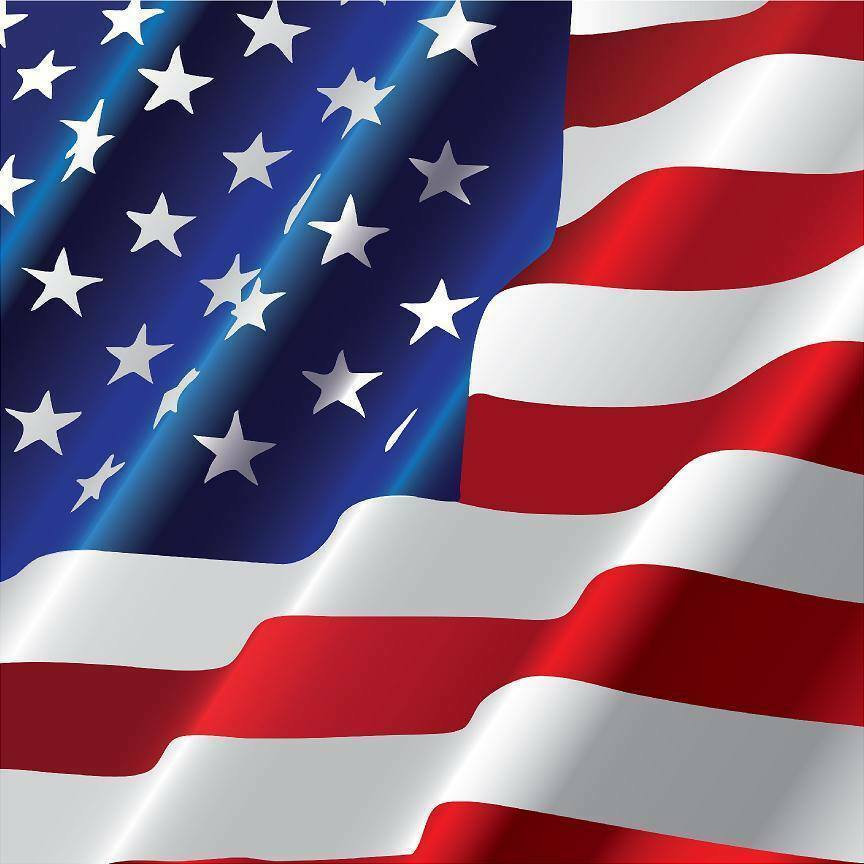 Waving American Flag Vinyl Wrap Air Release Matte Laminiated 12"x12 ...