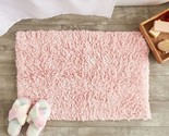 Non-Slip Bath Mat, Plush Pink Bathroom Rug For Showers (32 X 20 In)
