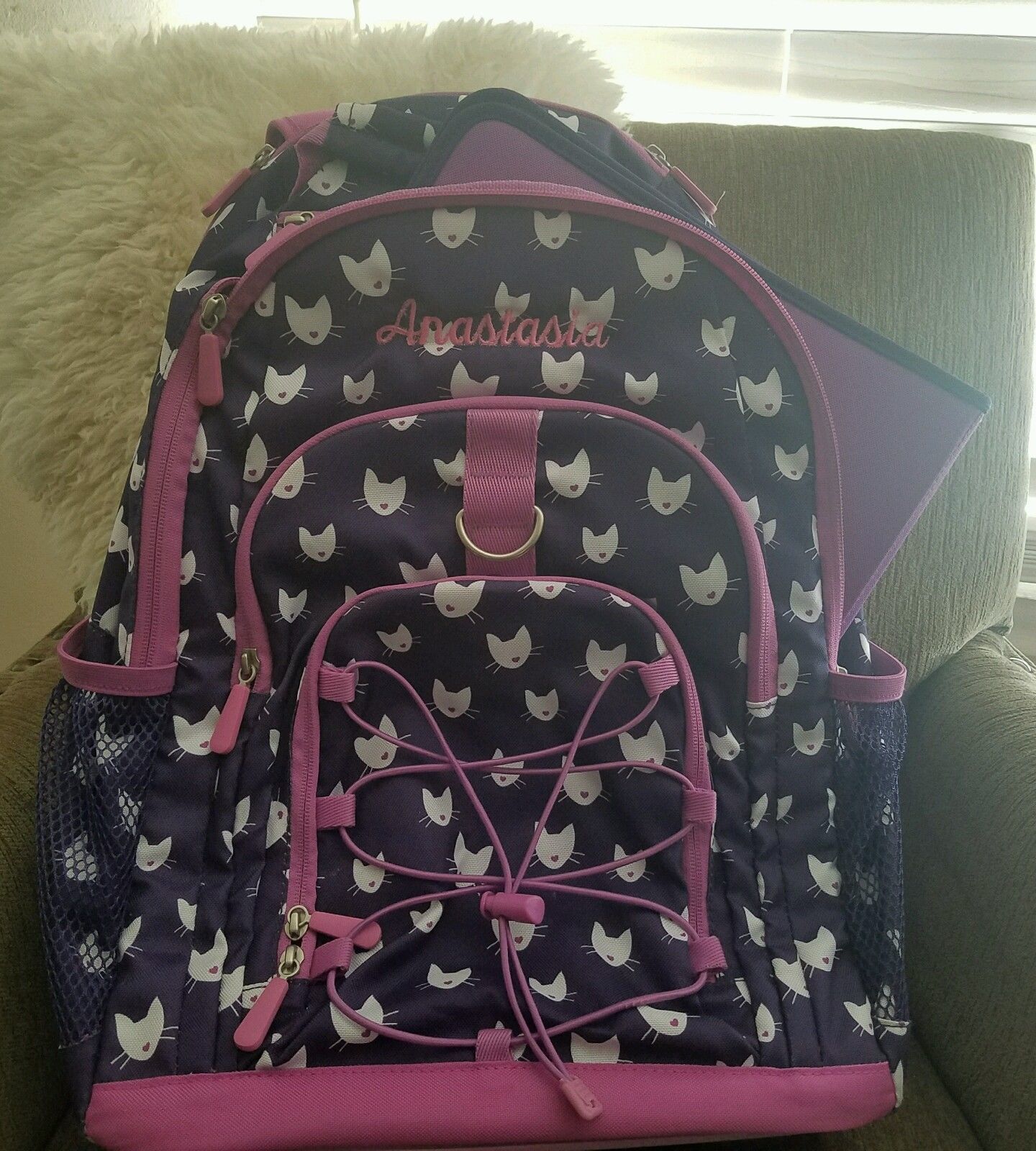 pottery barn cat backpack
