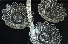 Vintage Glass Star Cross Dish Glassware Petal Edge Snack Serving Dishes ... - £83.41 GBP