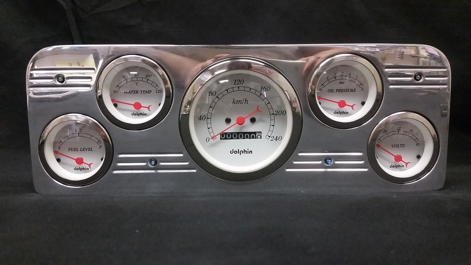 Dolphin Gauges 5-Gauge Dash Cluster Set For 1937-1938 Pontiac - Mechanical Speedometer & Electric Gauges