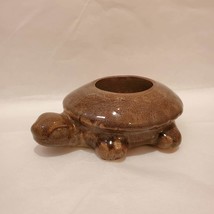 Vintage Handmade Turtle Tealight Candle Holder or Air Plant Holder, Ceramic Pot image 3