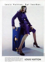 Louis Vuitton Epi Leather Purple 1997 Fashion Model  Ad - $15.99