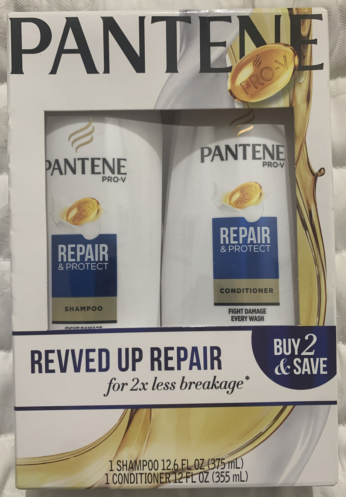 Primary image for Pantene Pro-V Repair & Protect Shampoo & Conditioner Set 2x Less Breakage Sealed
