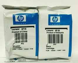 2 pack OEM Genuine HP 98 Black & 95 Tri Color Combo Ink cartridge for Printer - $39.50