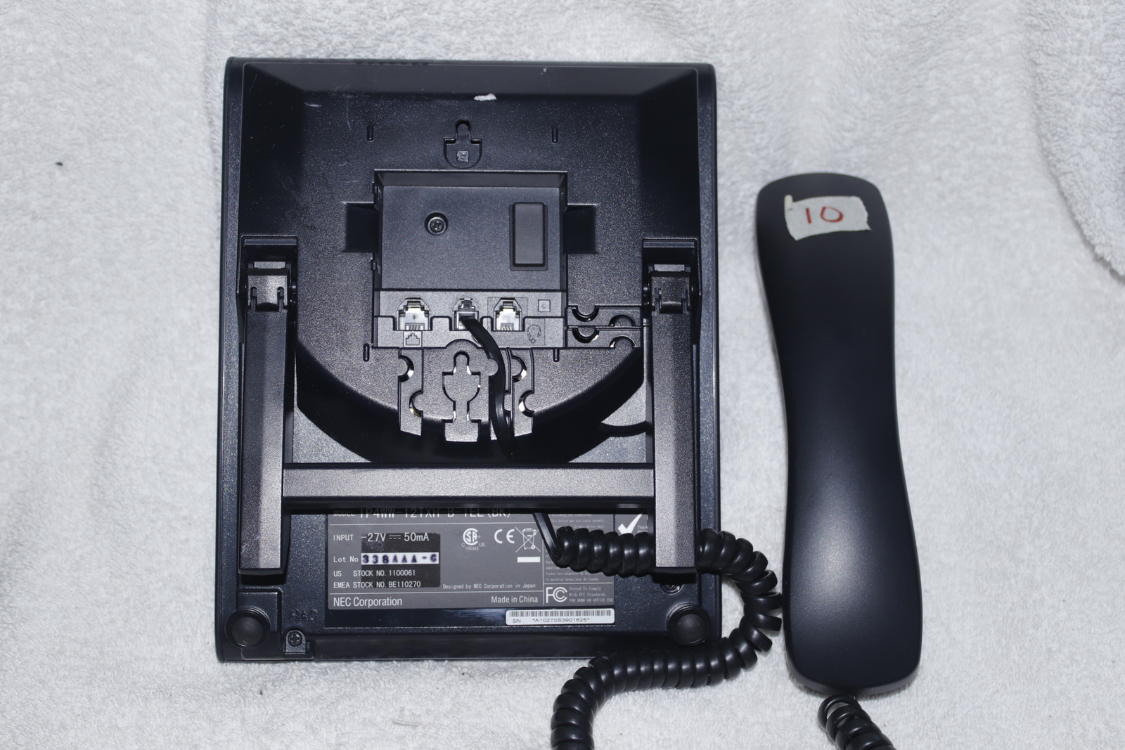 NEC SL1100 IP4WW-12TXH-B-TEL (BK) 1100061 Phone Telephone Black W Good ...